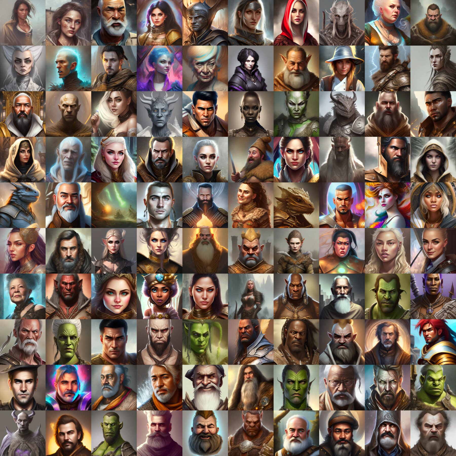 ArtStation - VTT / TTRPG - Fantasy Portrait Pack 8 - 200 Characters ...