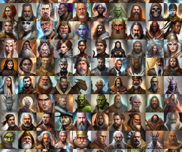 ArtStation - VTT / TTRPG - Fantasy Portrait Pack 9 - 200 Characters ...