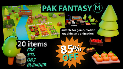 Fantasy pack (assets game - animation - motion graphics