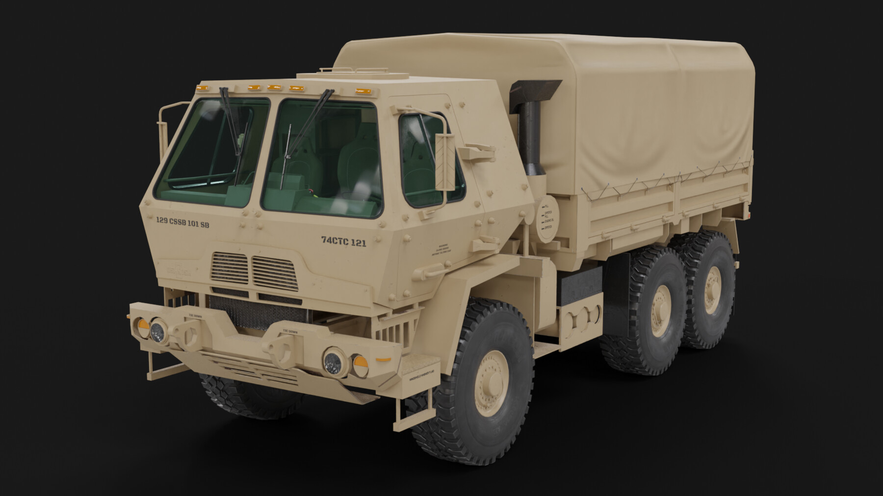 ArtStation - M1083 FMTV 6x6 General utility truck | Game Assets