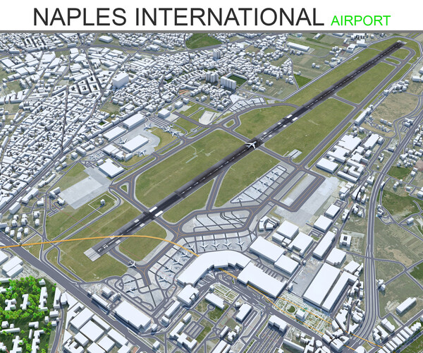 ArtStation Naples International Airport 3d Model Game Assets   File 