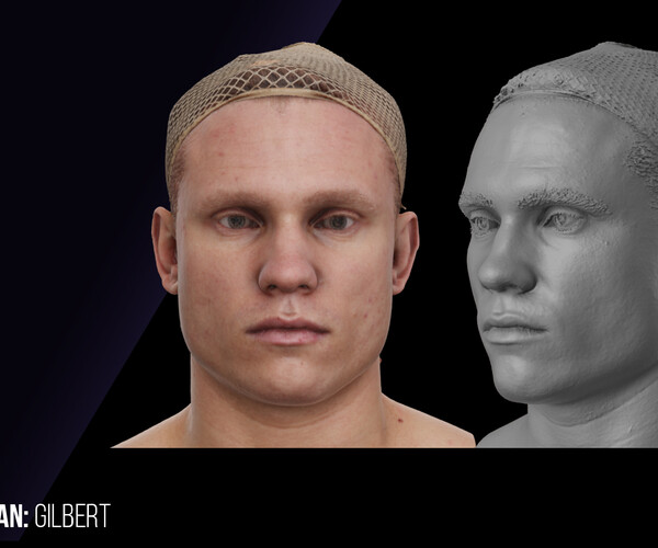 ArtStation Raw Head Scan Gilbert Resources