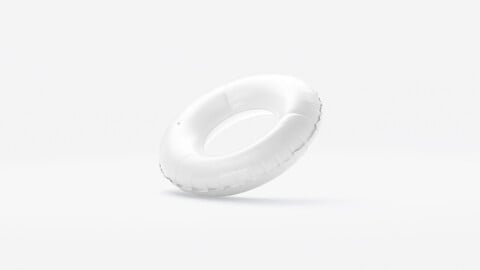 Inflatable Swim Ring - swimming round donut pool