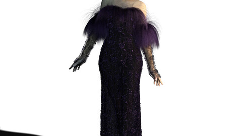 purple elegant dress