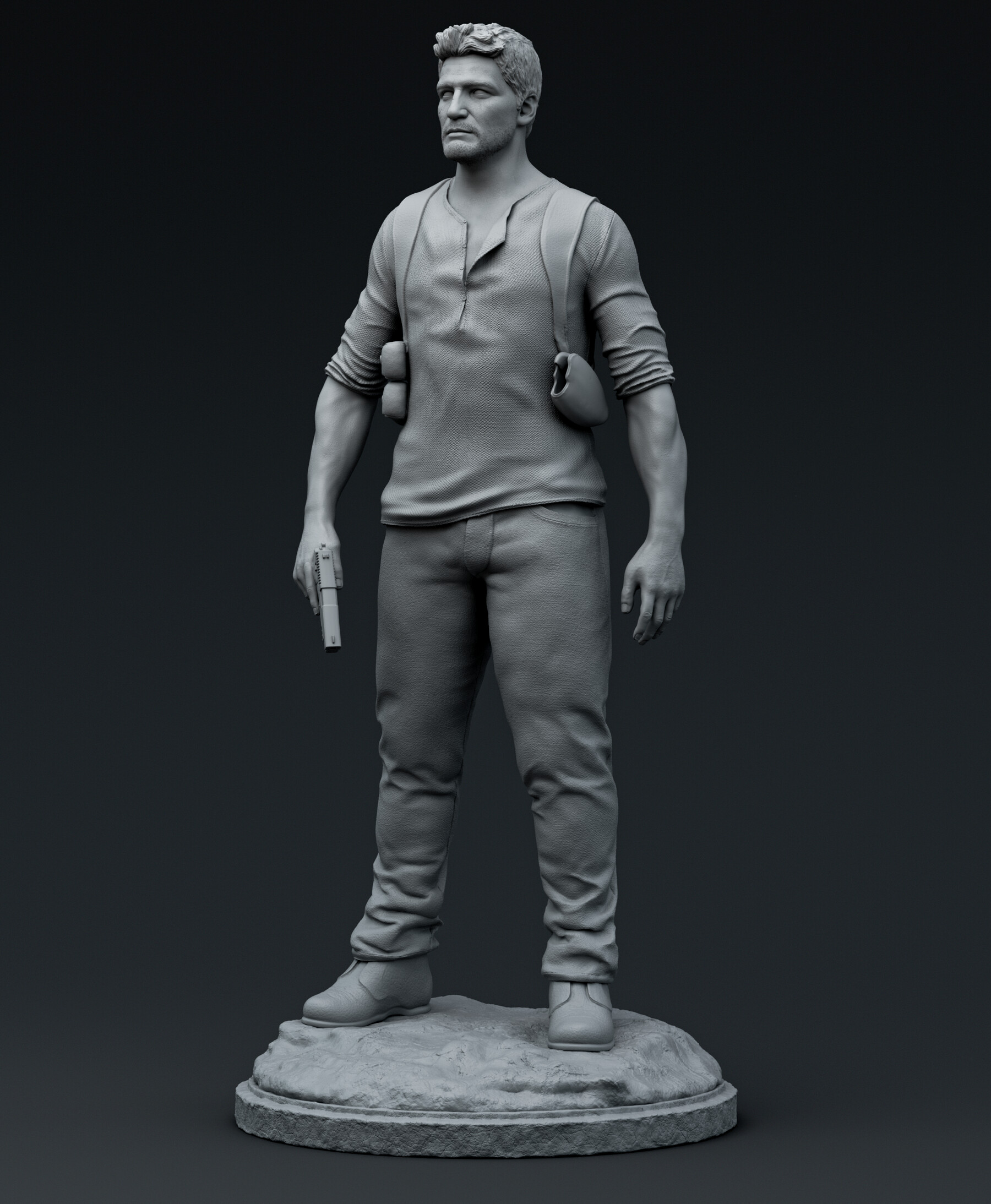 ArtStation Uncharted 4 Nathan Drake Statue Resources