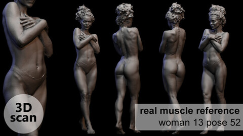3D scan real muscleanatomy Woman13 pose 52