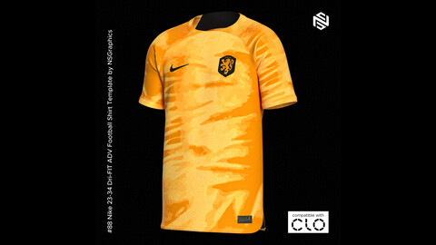 Nike 23-24 DRI-FIT ADV Football Shirt for CLO3D & Marvelous Designer
