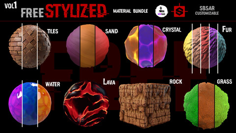 Free stylized material