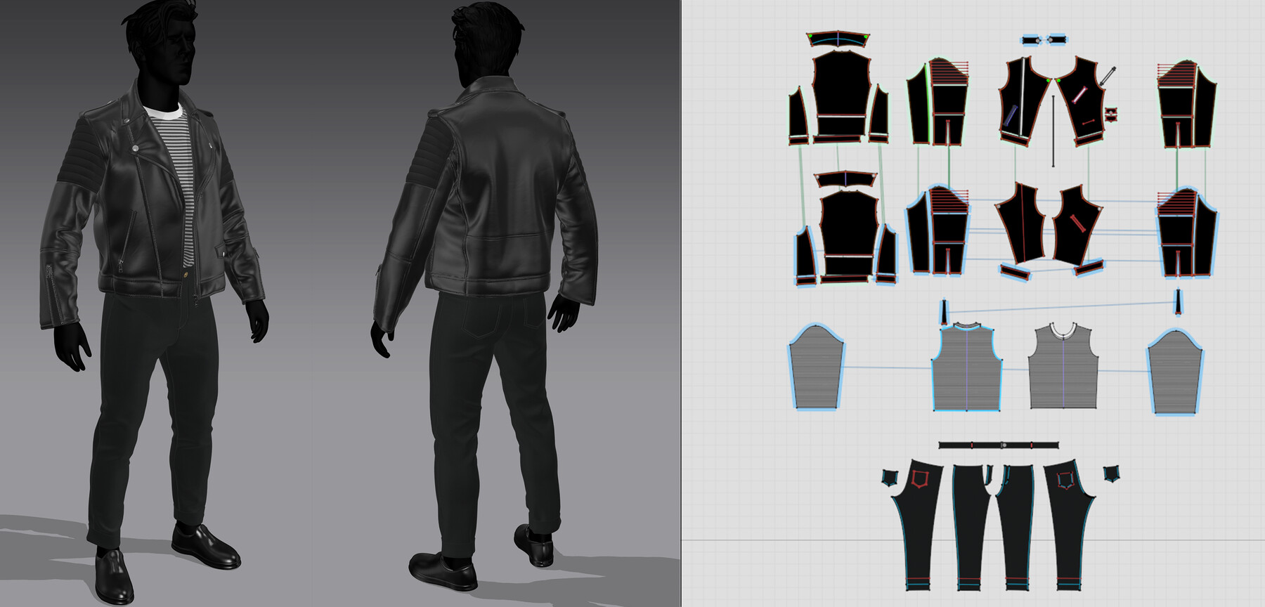 ArtStation - Leather Jacket Outfit | Game Assets
