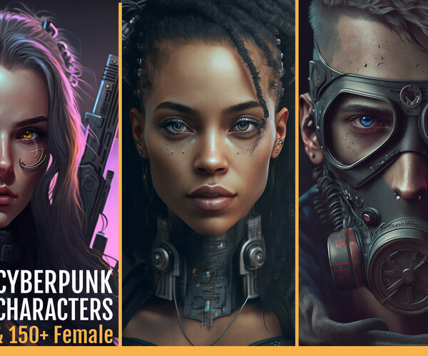 Artstation 303 Cyberpunk Character Portraits Artworks