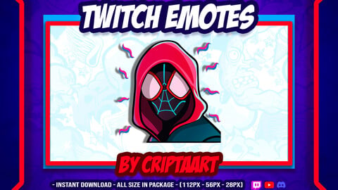 Twitch Emotes / Emote Alert / Spider Man Emote / Miles Morales / Spider sense