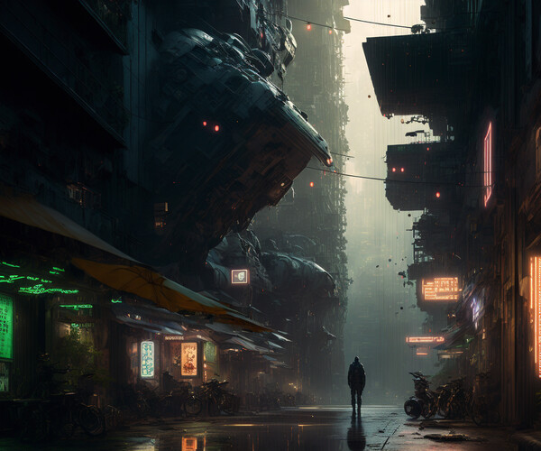 ArtStation - Dark Future in the different countries, concept sci-fi art ...