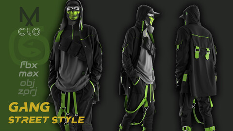 Men's Street Wear No.1/Gang Style - Marvelous/CLO/3DsMax project file