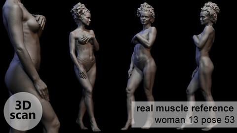 3D scan real muscleanatomy Woman13 pose 53