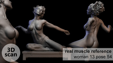 3D scan real muscleanatomy Woman13 pose 54