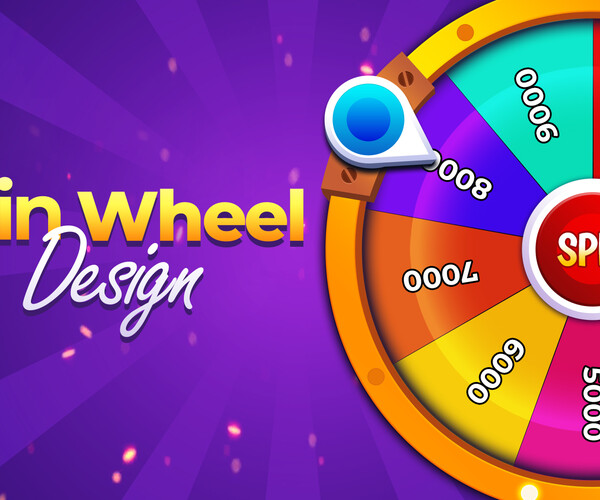 Artstation Spin Wheel With Slices Spin And Win Game Assets 