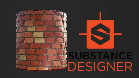 Материал для плитки из стилизованного поврежденного кирпича (Substance Designer)