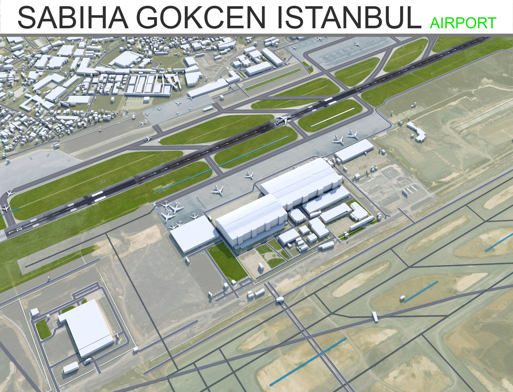 ArtStation Sabiha Gokcen Airport Istanbul 3d Model Game Assets   File 