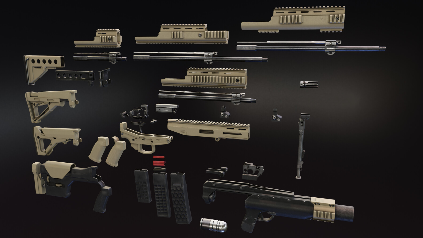 ArtStation - MX Rifle Series | Game Assets