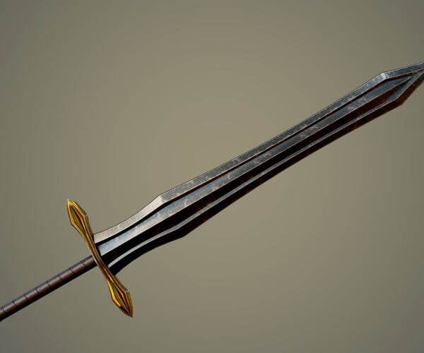 Artstation - Short Sword Pbr Low-poly 