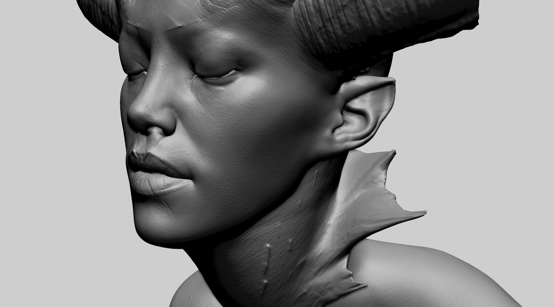 ArtStation - Fantasy Female Bust E 3D Print Model | Resources