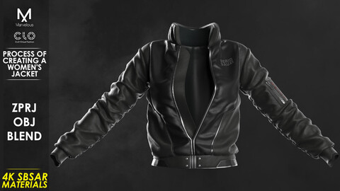 Process of Creating a Women's Jacket - Marvelous / CLO Project file