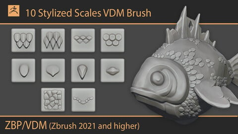 Stylized Scales VDM Brush