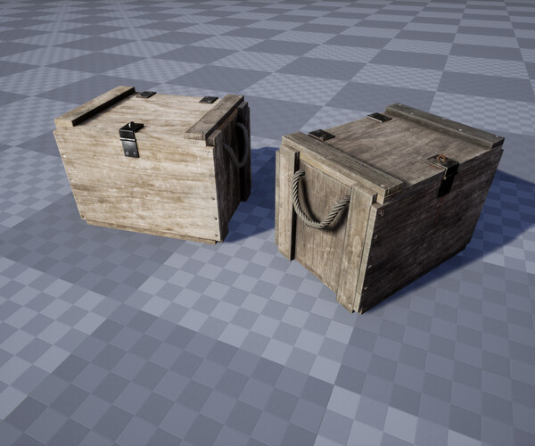 ArtStation Vintage Crates, Barrels and Chests for Unreal Engine