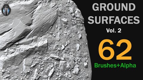 Ground Surfaces Vol.2 4K Brushes and Alpha Pack