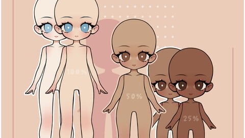 ♥ Chibi Doll Base Collection for Photoshop ♥