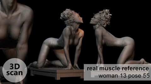3D scan real muscleanatomy Woman13 pose 55