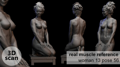 3D scan real muscleanatomy Woman13 pose 56