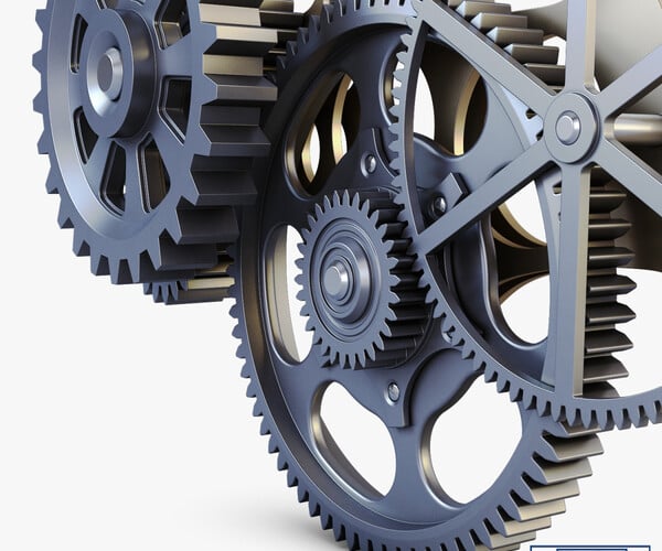 Gear Mechanism V 2 - 3D Model by Zurel