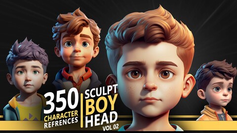 350 Sculpt Boy Head - VOL 02 - Character references