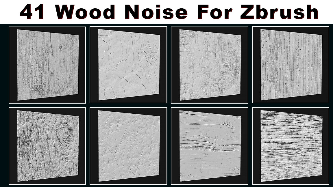 ArtStation 41 Wood Noise For Zbrush Brushes
