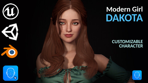 F2 Modern Girl Dakota - Game Ready
