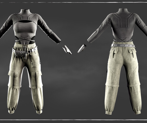 ArtStation - Female Outfit/Marvelous Designer / 4k Textures/Smart ...