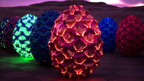 Advanced Customizable Parameters Material Dragon Egg - Unreal Engine 5.1
