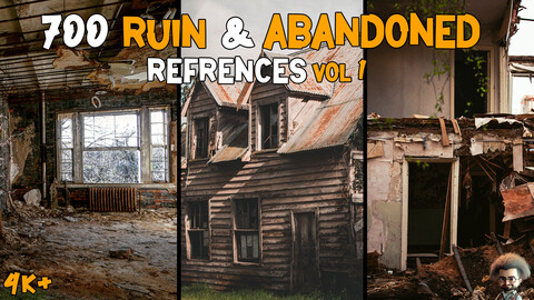 700 Ruin and abandoned Building Reference Pack - Vol 1