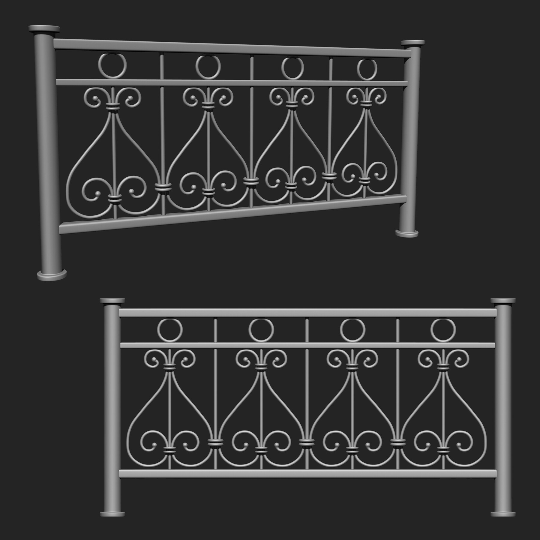 ArtStation - Railing IMM Brush Pack (15 in One) | Brushes