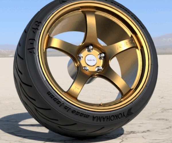 ArtStation - RAYS GRAMLIGHTS 57CR 18 INCH RIMS WITH YOKOHAMA ADVAN ...