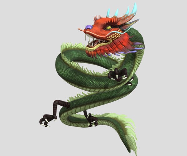 Artstation Asian Style Dragon 3d Model Resources 3845