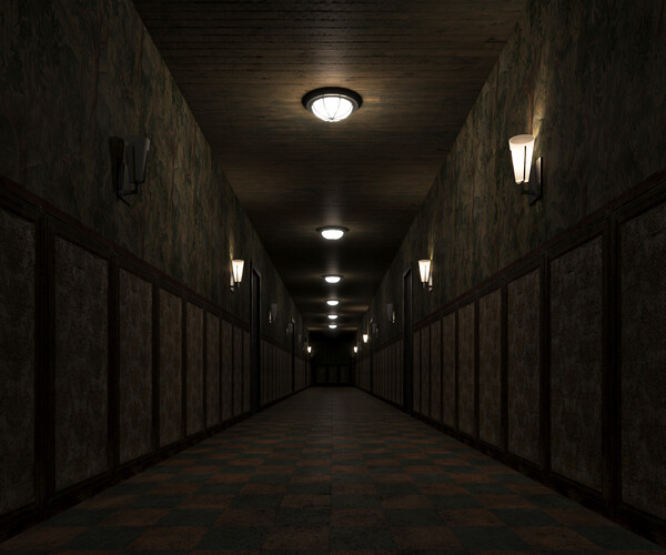 ArtStation - Old Bed Frame - (Horror Corridor)