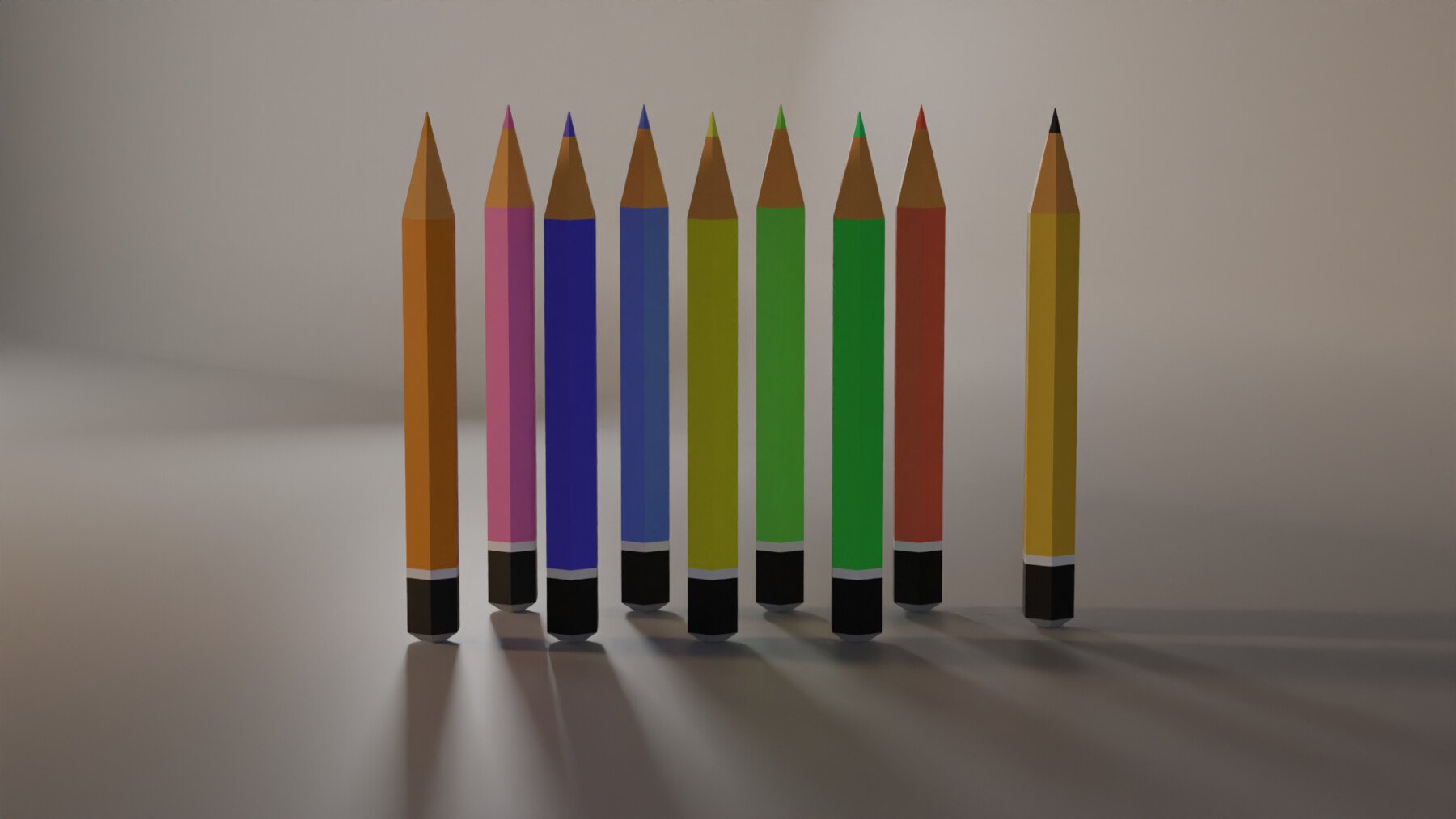 ArtStation - Low-Poly Pencils | Game Assets