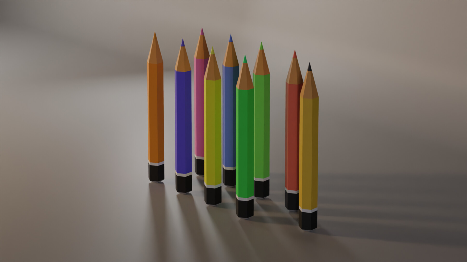 ArtStation - Low-Poly Pencils | Game Assets