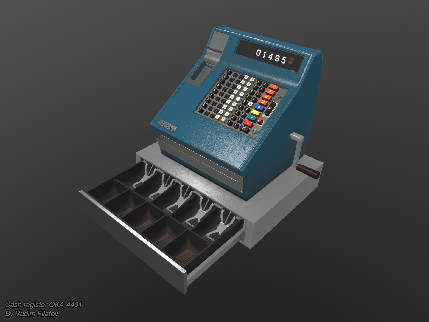 ArtStation - Soviet cash register OKA-4401 | Game Assets
