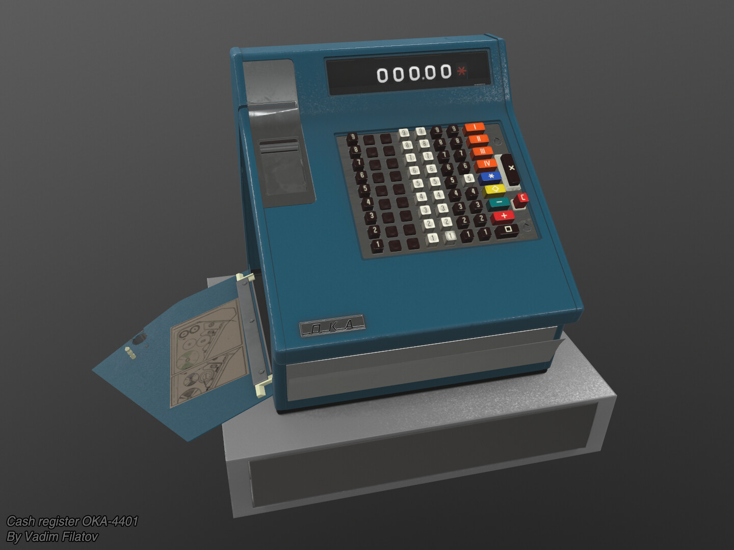 ArtStation - Soviet cash register OKA-4401 | Game Assets