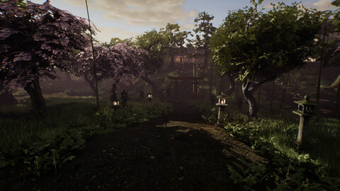 Japanese House and Foliage Environment Asset Pack