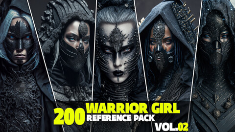 200  Warrior Girl Reference Pack Vol.02