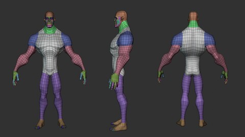 Super Hero Lowpoly Basemesh